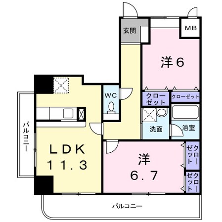 ウエストワン東大阪の物件間取画像